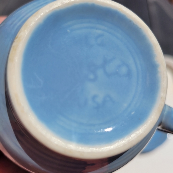 2 Sets Post-86 Fiesta Periwinkle Blue Cups & Saucers~ Fiestaware ~ Retired Color - Picture 5 of 16